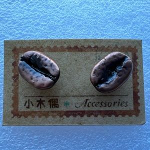 Coffee beans earring
